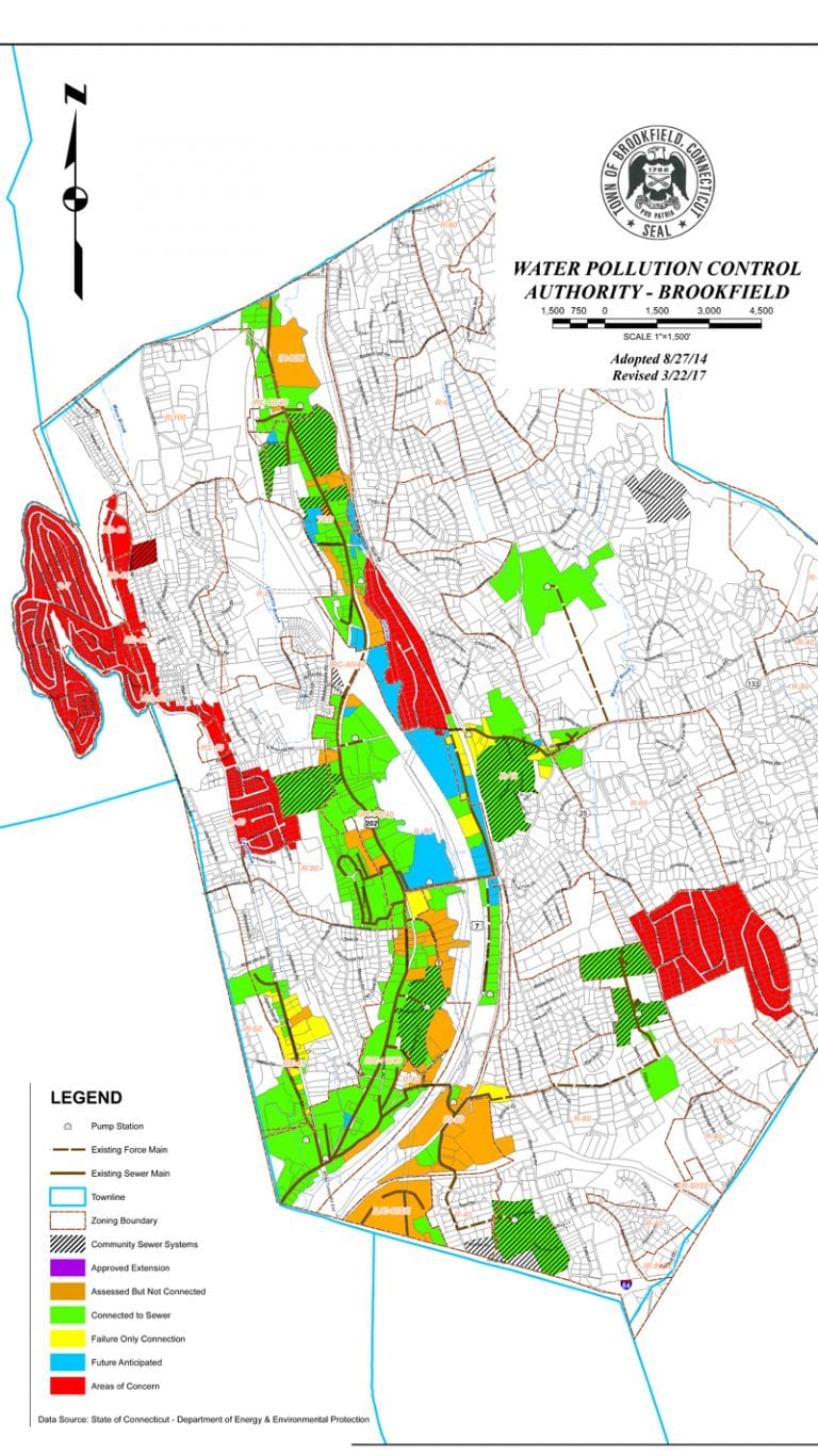 Brookfield WPCA » Sewer Plan Map